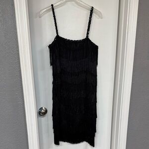 Costume Black Fringe Dress flapper 20’s